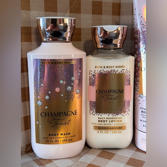 NEW B&BW Champagne Toast 6 PIECE full size body care set with 48 hour moisture - Picture 6 of 8